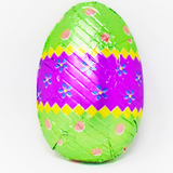 Pastel Foiled Milk Chocolate Egg